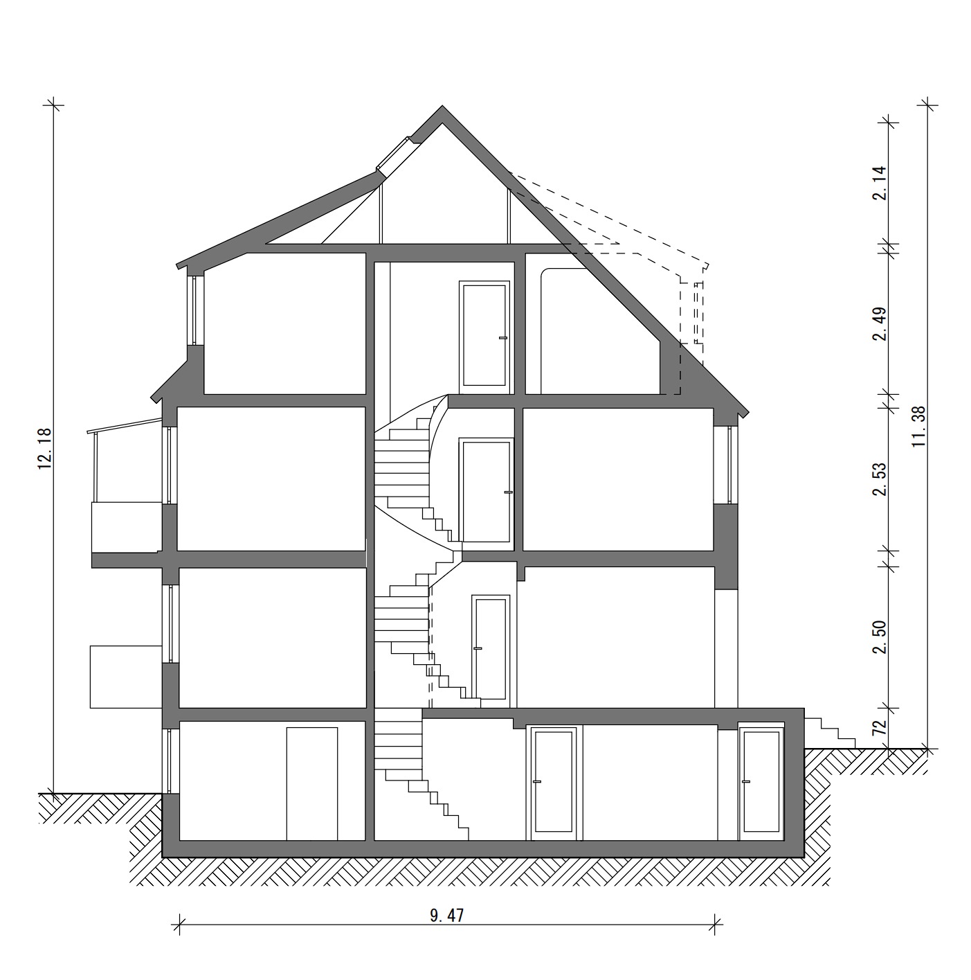 Grundriss Beispiel – Schnitt